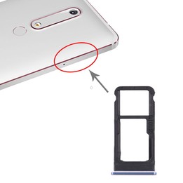 SIM Card Tray + SIM Card Tray / Micro SD Card Tray for Nokia 6.1 / 6 (2018) / TA-1043 TA-1045 TA-1050 TA-1054 TA-1068 (Blue)