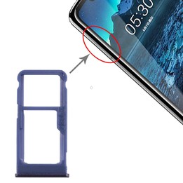 SIM Card Tray + SIM Card Tray / Micro SD Card Tray for Nokia 5.1 Plus / X5 TA-1102 TA-1105 TA-1108 TA-1109 TA-1112 TA-1120 TA-11
