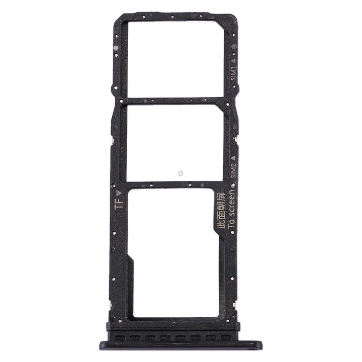 SIM Card Tray + SIM Card Tray + Micro SD Card Tray for Huawei P40 Lite E / Enjoy 10(Black)