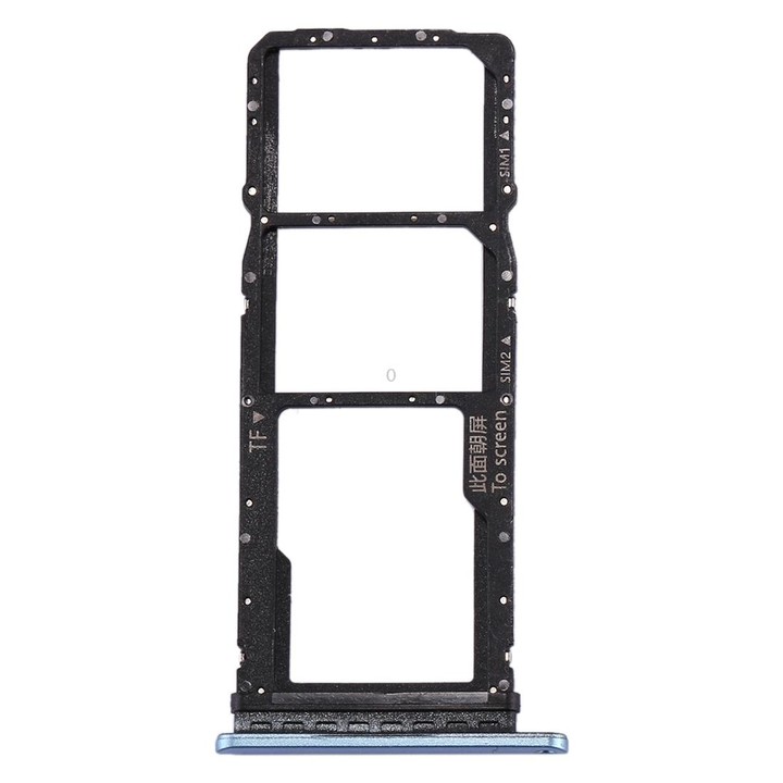 SIM Card Tray + SIM Card Tray + Micro SD Card Tray for Huawei P40 Lite E / Enjoy 10(Blue)