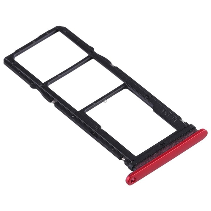 SIM Card Tray + SIM Card Tray + Micro SD Card Tray for Huawei Enjoy 10 / Honor Play 3 (Red)