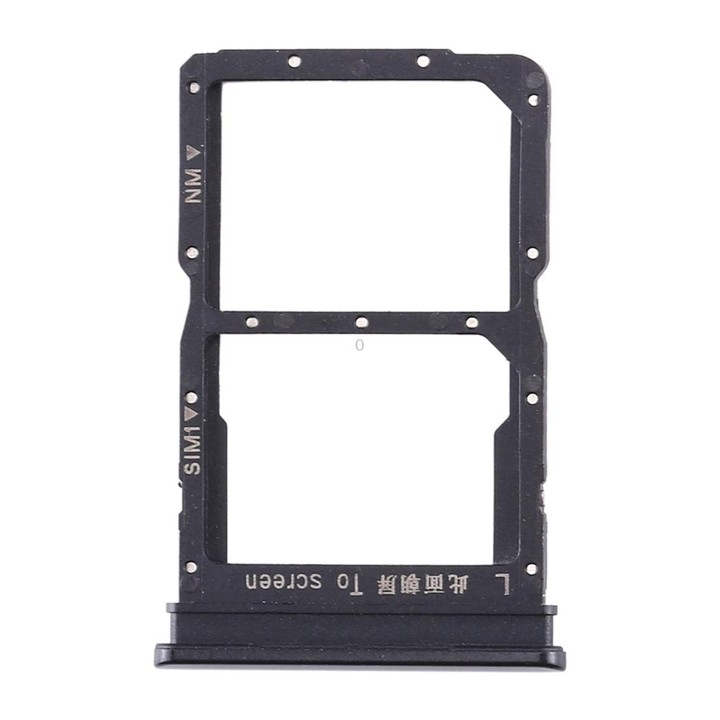 SIM Card Tray + NM Card Tray for Huawei Honor 20 Lite (Black)