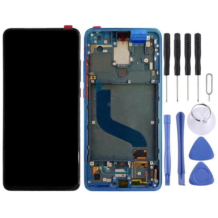 Original AMOLED LCD Screen for Xiaomi 9T Pro / Redmi K20 Pro / Redmi K20 Digitizer Full Assembly with Frame(Blue)