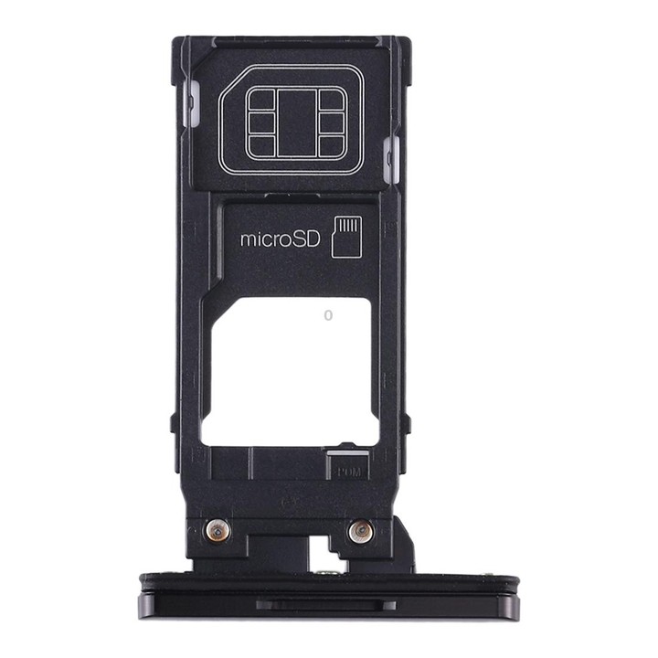 SIM Card Tray + Micro SD Card Tray for Sony Xperia XZ3(Black)