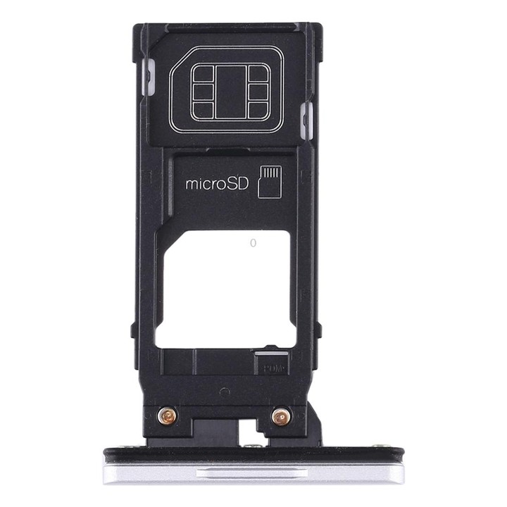 SIM Card Tray + Micro SD Card Tray for Sony Xperia XZ3(White)