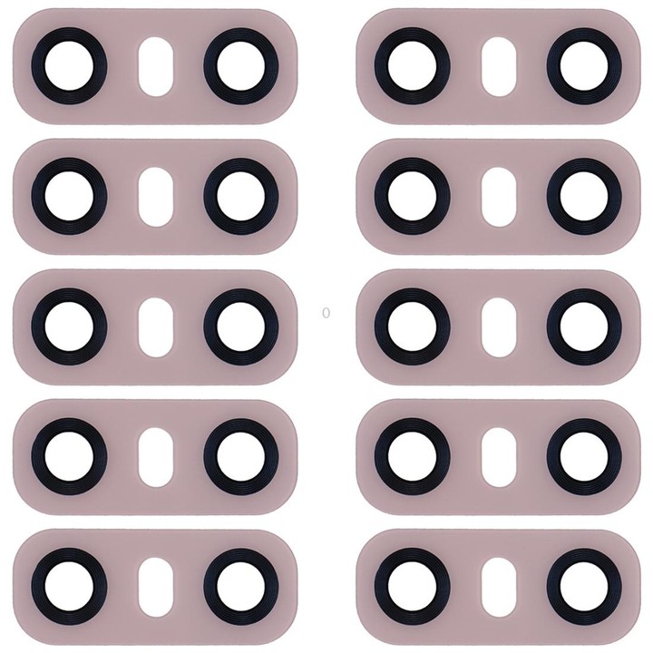 10 PCS Back Camera Lens with Adhesive for LG G6 H870/H871/H872/ LS993(Pink)