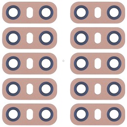 10 PCS Back Camera Lens with Adhesive for LG G6 H870/H871/H872/ LS993(Gold)