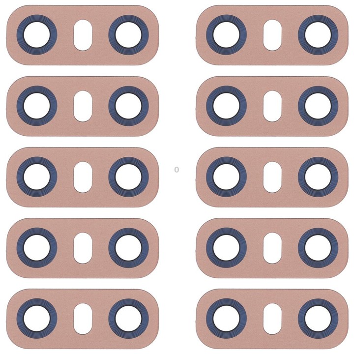 10 PCS Back Camera Lens with Adhesive for LG G6 H870/H871/H872/ LS993(Gold)