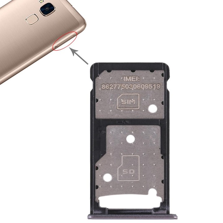 SIM Card Tray + SIM Card Tray / Micro SD Card Tray for Huawei Honor 5c (Grey)