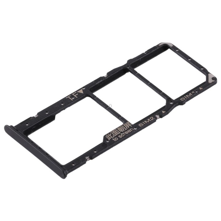 2 SIM Card Tray + Micro SD Card Tray for Huawei Enjoy 8 Plus(Black)