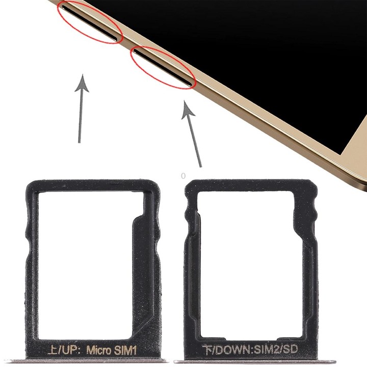 SIM Card Tray + SIM Card Tray / Micro SD Card for Huawei Enjoy 5s (Gold)