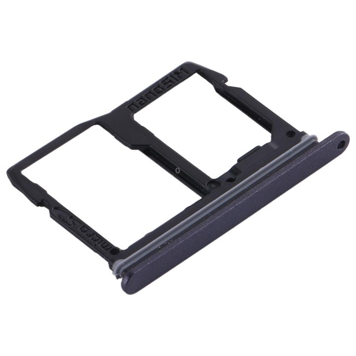 Nano SIM Card Tray + Micro SD Card Tray for LG Stylo 5 / Q720 LM-Q720MS LM-Q720TSW Q720CS (Black)