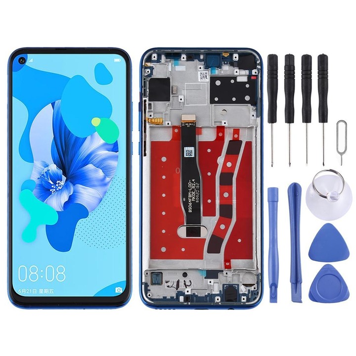 OEM LCD Screen for Huawei Nova 5i Digitizer Full Assembly with Frame(Blue)