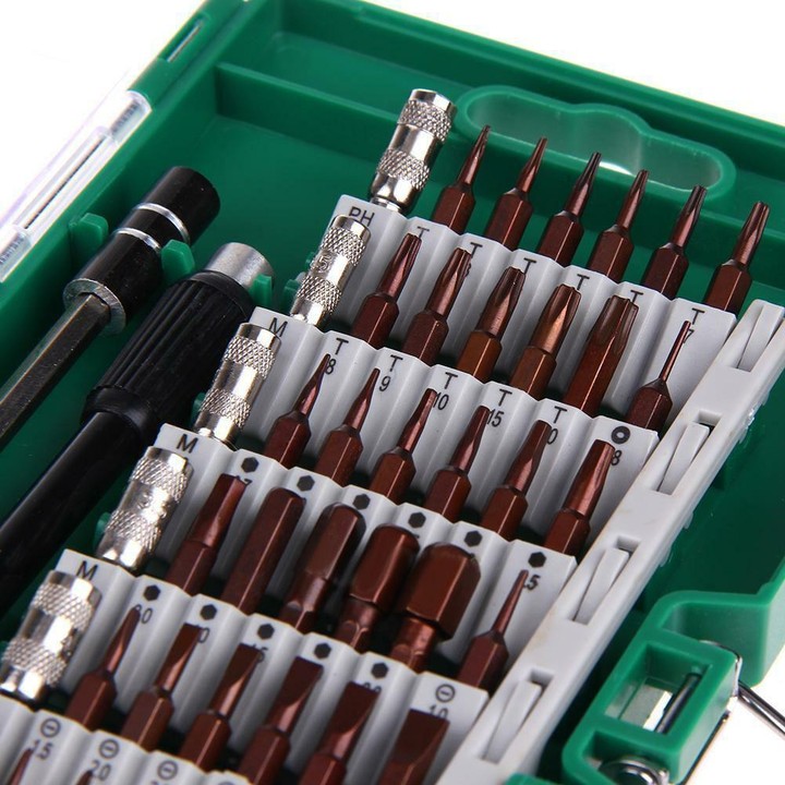 60 in 1 S2 Tool Steel Precision Screwdriver Nutdriver Bit Repair Tools Kit(Green)