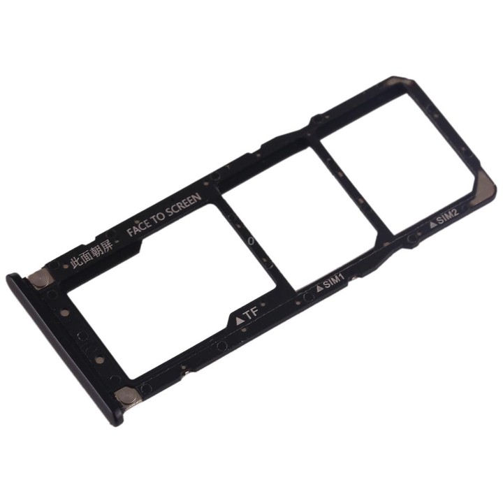 SIM Card Tray + SIM Card Tray + Micro SD Card Tray for Xiaomi Mi Play(Black)