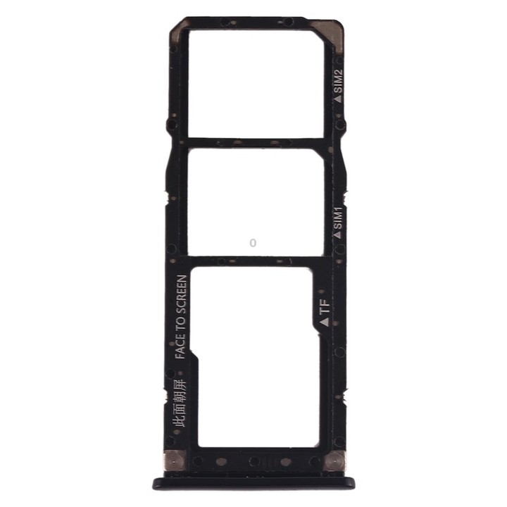 SIM Card Tray + SIM Card Tray + Micro SD Card Tray for Xiaomi Mi Play(Black)