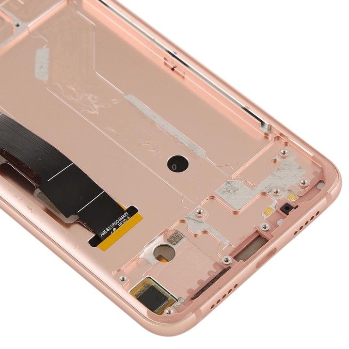 LCD Screen and Digitizer Full Assembly with Frame & Side Keys for Xiaomi Mi 8(Rose Gold)