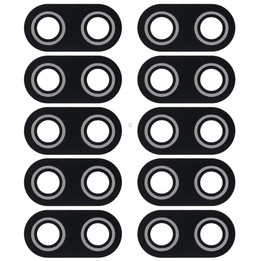 10 PCS Back Camera Lens Cover for Asus ZenFone Max Plus(M1) X018DC Pegasus 4s ZB570TL 5.7 inch (Black)