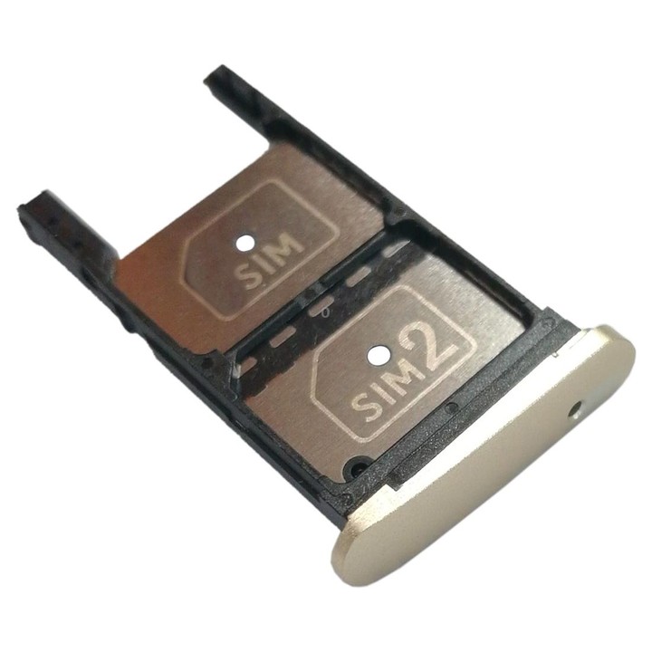 2 SIM Card Tray + Micro SD Card Tray for Motorola Moto Z Play(Gold)