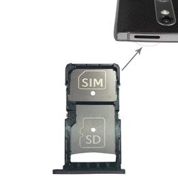 SIM Card Tray + Micro SD Card Tray for Motorola Droid Turbo 2 / XT1585(Grey)