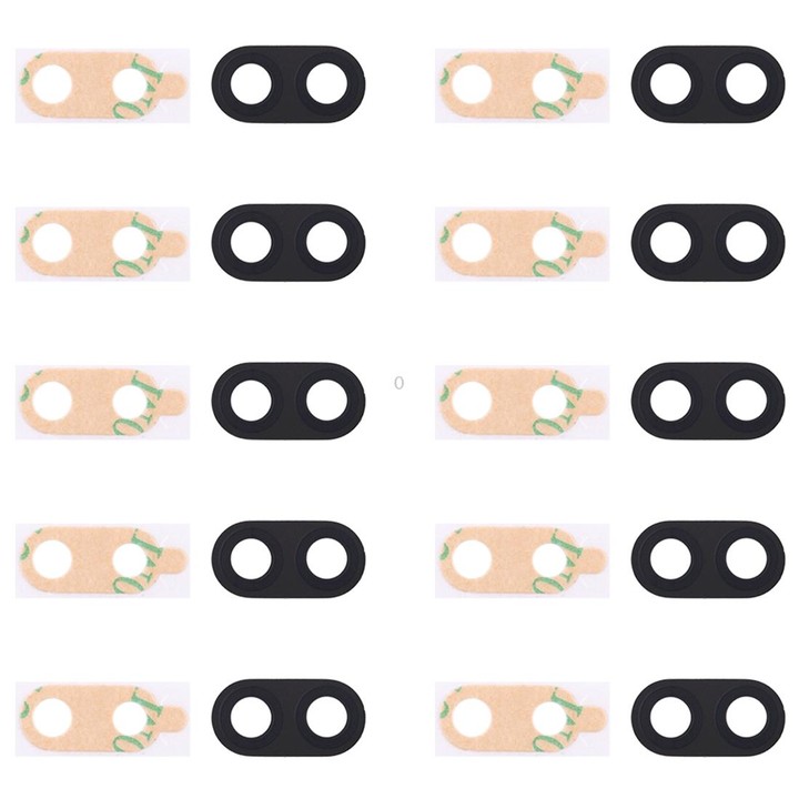For Galaxy C8 / C710 10pcs Back Camera Lens Cover with Sticker (Black)