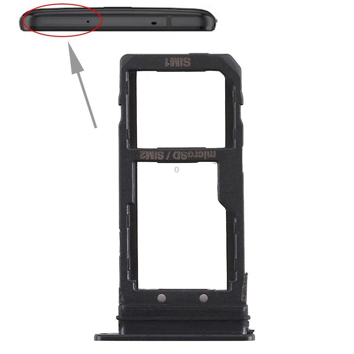 SIM Card Tray + SIM Card Tray / Micro SD Card Tray for HTC U11+(Black)