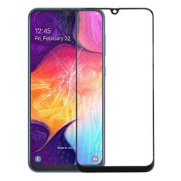 For Galaxy A50 / A30 / M30 / A4S Front Screen Outer Glass Lens (Black)