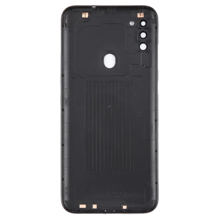 For Samsung Galaxy A11 SM-A115F Battery Back Cover with Camera Lens Frame (Black)