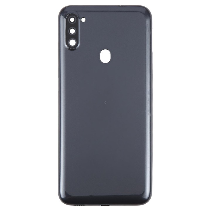 For Samsung Galaxy A11 SM-A115F Battery Back Cover with Camera Lens Frame (Black)