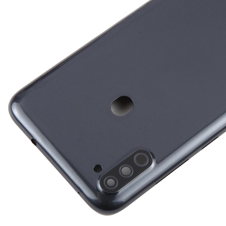 For Samsung Galaxy A11 SM-A115F Battery Back Cover with Camera Lens Frame (Black)