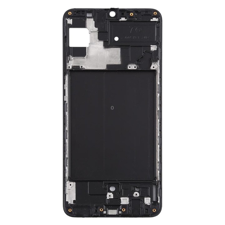 For Samsung Galaxy A70s Front Housing LCD Frame Bezel Plate (Black)