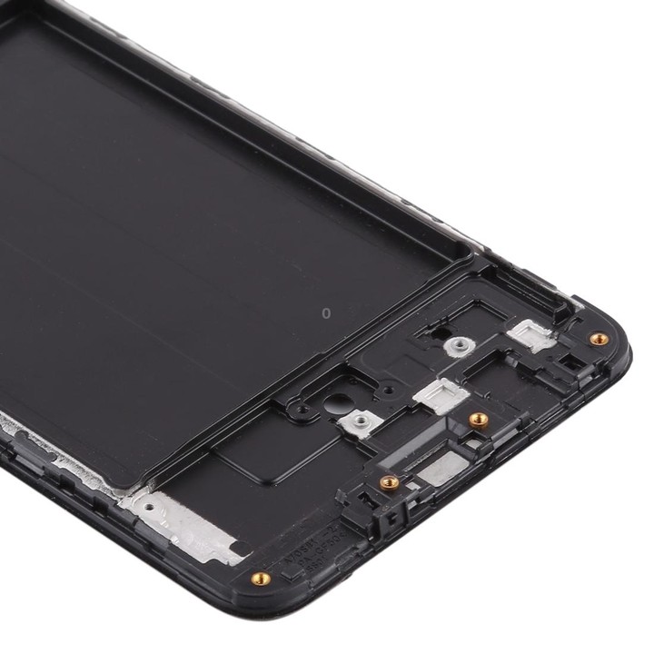 For Samsung Galaxy A70s Front Housing LCD Frame Bezel Plate (Black)