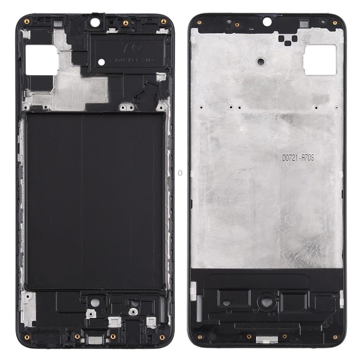 For Samsung Galaxy A70s Front Housing LCD Frame Bezel Plate (Black)