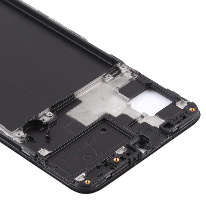 For Samsung Galaxy A70s Front Housing LCD Frame Bezel Plate (Black)