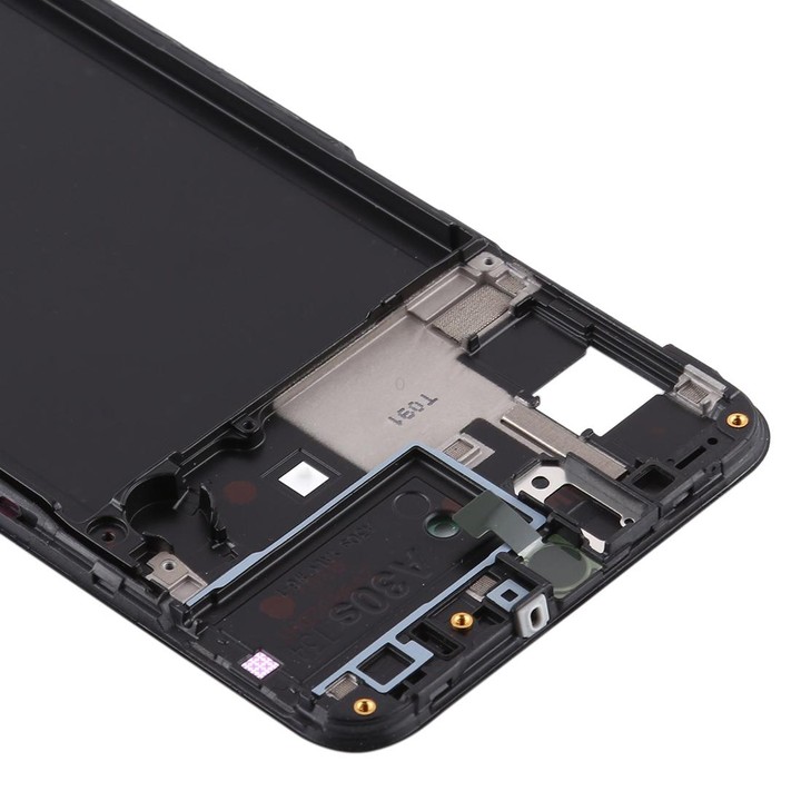 For Samsung Galaxy A30s Front Housing LCD Frame Bezel Plate (Black)