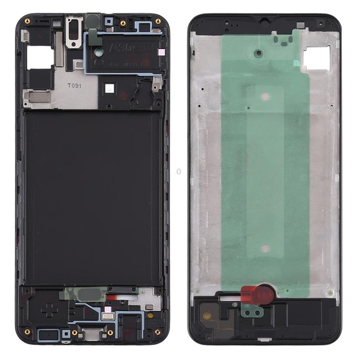For Samsung Galaxy A30s Front Housing LCD Frame Bezel Plate (Black)