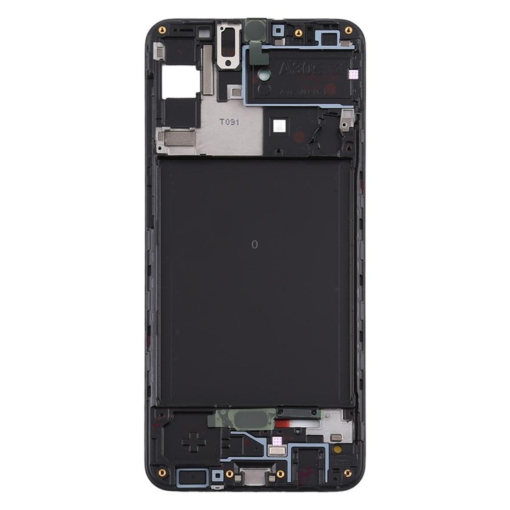 For Samsung Galaxy A30s Front Housing LCD Frame Bezel Plate (Black)