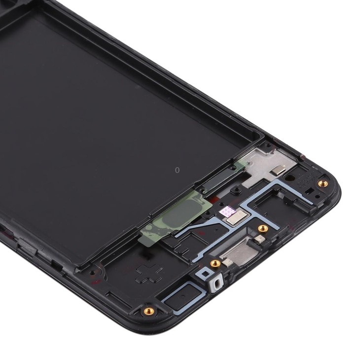 For Samsung Galaxy A30s Front Housing LCD Frame Bezel Plate (Black)