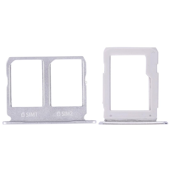 For Galaxy A9100 / A9 (2016) 2 SIM Card Tray + Micro SD Card Tray (White)