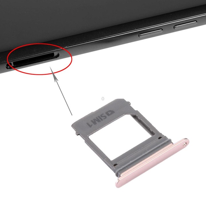 For Galaxy A5 (2017) / A520 & A7 (2017) / A720 SIM Card Tray + Micro SD Card Tray, Single Card (Pink)