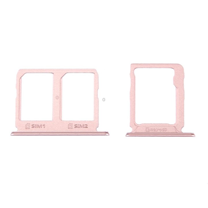 For Galaxy C9 Pro / C9000 SIM Card Tray + Micro SD Card Tray (Rose Gold)