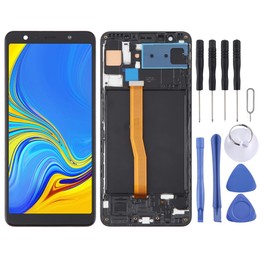 TFT LCD Screen for Samsung Galaxy A7 (2018) / SM-A750F Digitizer Full Assembly with Frame (Black)