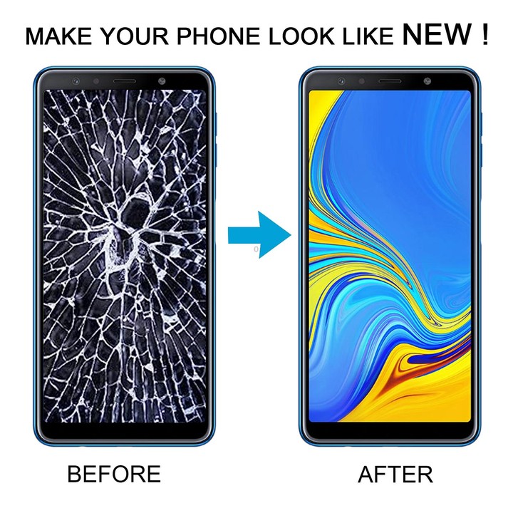 TFT LCD Screen for Samsung Galaxy A7 (2018) / SM-A750F Digitizer Full Assembly with Frame (Black)