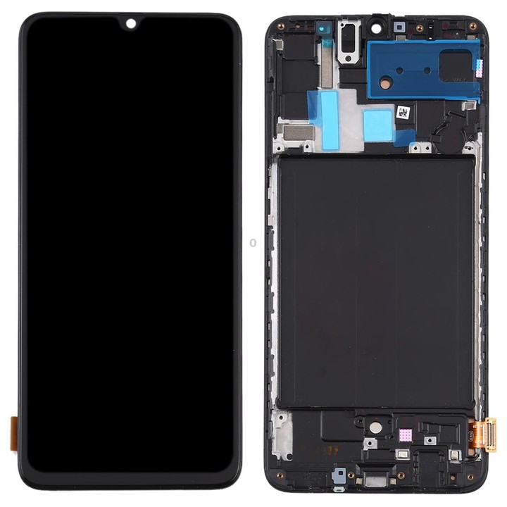 TFT LCD Screen for Samsung Galaxy A70 Digitizer Full Assembly with Frame, Not Supporting Fingerprint Identification (Black)