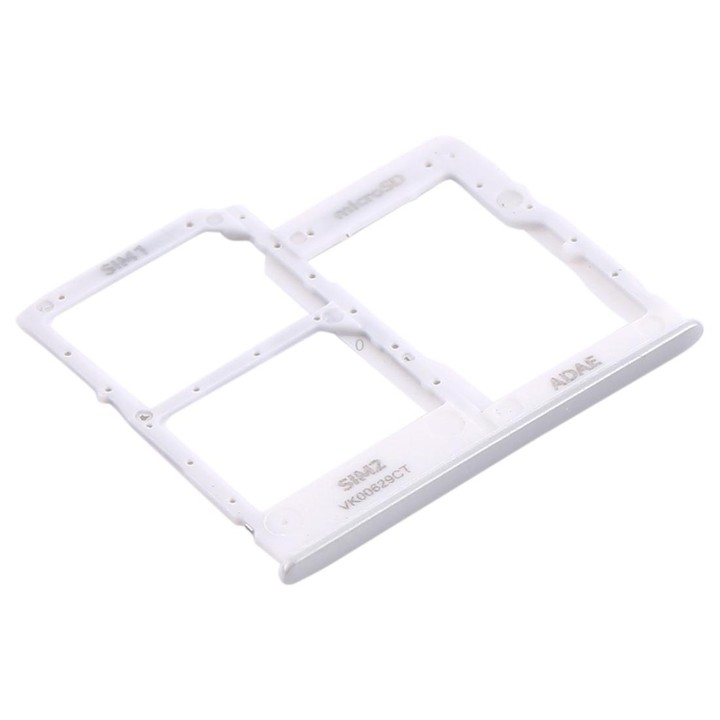 For Samsung Galaxy A41 / A415 SIM Card Tray + SIM Card Tray + Micro SD Card Tray (White)