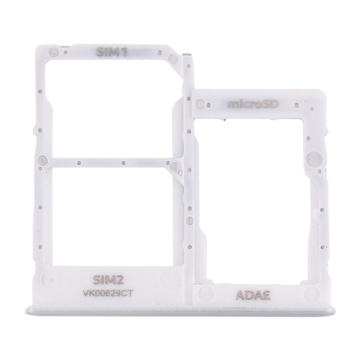For Samsung Galaxy A41 / A415 SIM Card Tray + SIM Card Tray + Micro SD Card Tray (White)