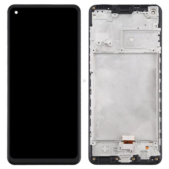 OEM LCD Screen for Samsung Galaxy A21s / SM-A217 Digitizer Full Assembly with Frame (Black)