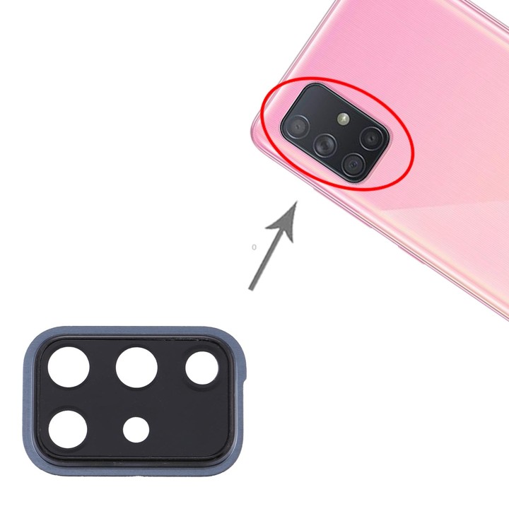 For Samsung Galaxy A71 10pcs Camera Lens Cover (Black)