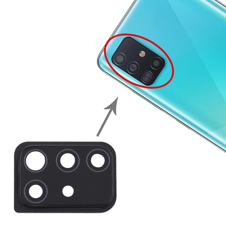 For Samsung Galaxy A51 10pcs Camera Lens Cover (Black)