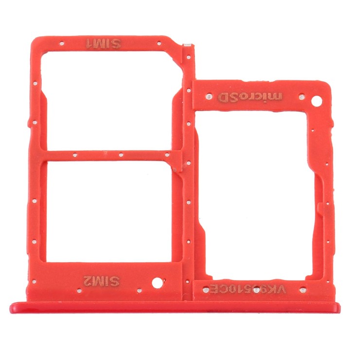 For Samsung Galaxy A2 Core SM-A260 SIM Card Tray + SIM Card Tray + Micro SD Card Tray (Red)